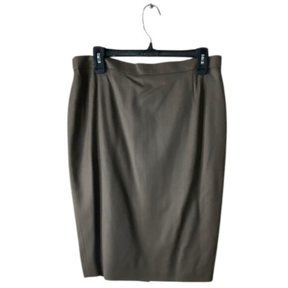 Escada Pencil Skirt Size 44/US 14 Flat Front Button Back Zip Casual Officewear - Picture 1 of 15